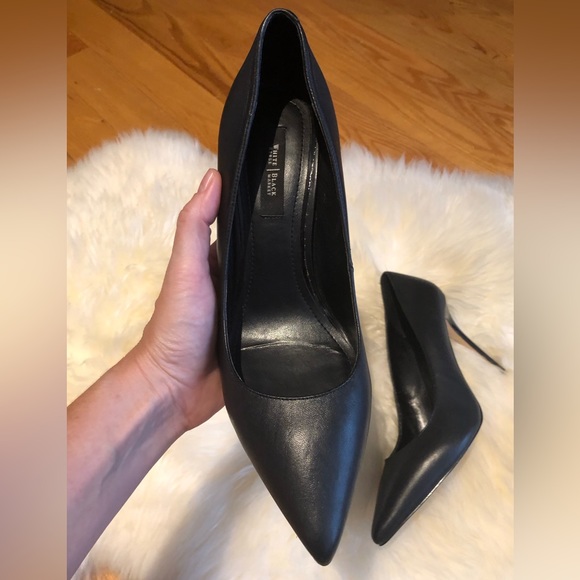 WHBM black heels, sz 10 - Picture 3 of 9